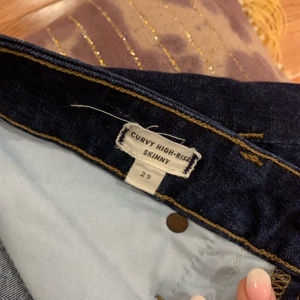 Madewell Curvy High rise skinny jeans dark wash
